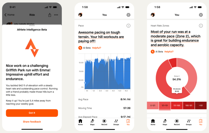 Strava's "athlete intelligence"