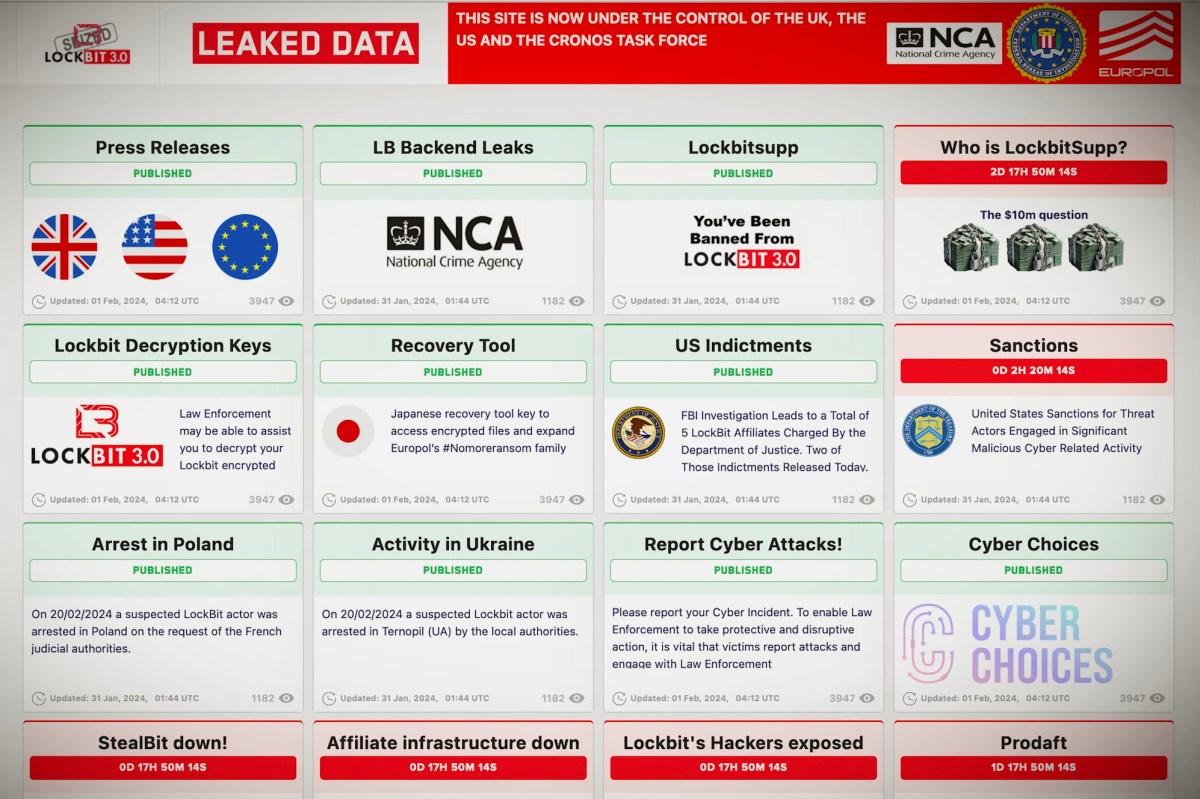 US sanctions LockBit members after ransomware takedown
